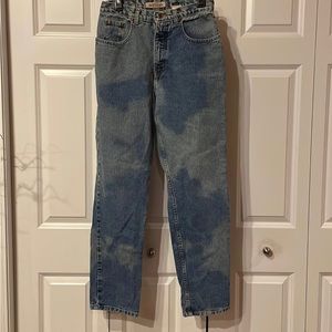 Vintage High Sierra Dungarees Light Wash Blue Jeans Straight Leg Womens 12